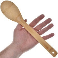 LARGE WOODEN KITCHEN SPOON 12"