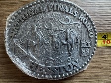 Hesston 1989 National Finals Rodeo Vintage Belt Buckle