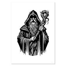 'Wizard With Staff' Wall