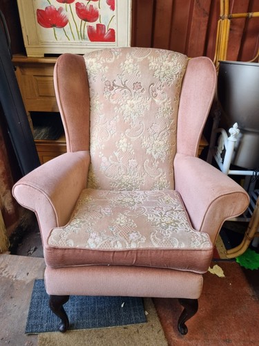 Antique wingback armchair - antique,