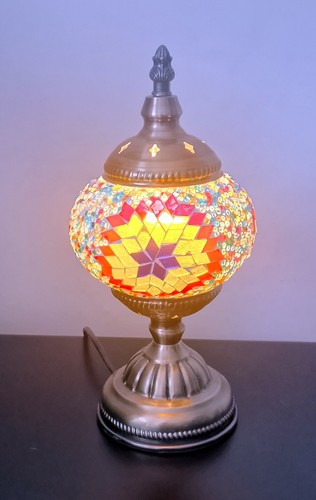 Turkish mosaic glass table - glass,