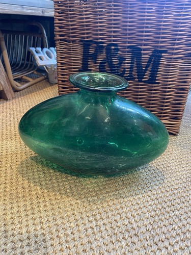 Vintage large green glass - large,