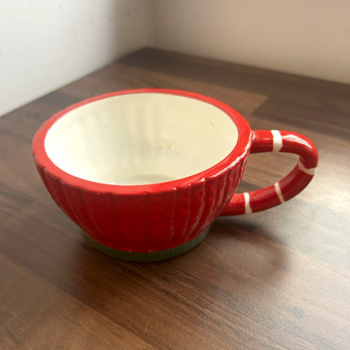 Hand painted striped ceramic - painted,
