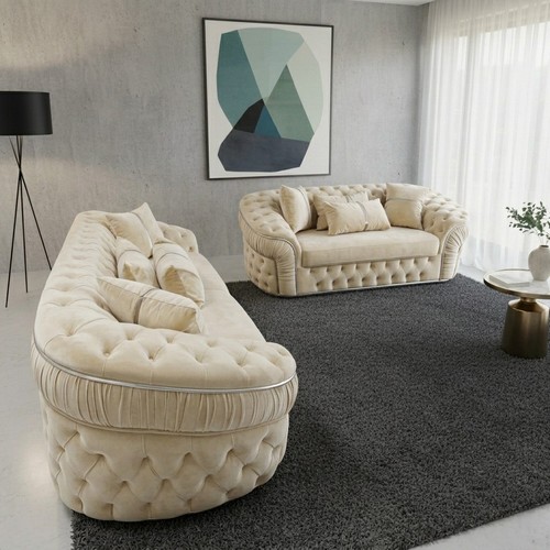 Khalifa beige chesterfield 2 - khalifa, 3+2