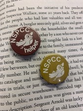 2 X Vintage NSPCC pin badges