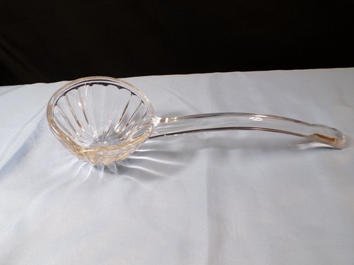 Clear glass punch bowl - bowl, ladle