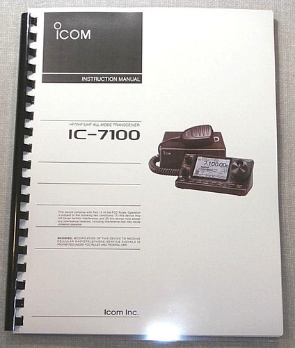 Icom 7100 basic instruction - ic-7100,