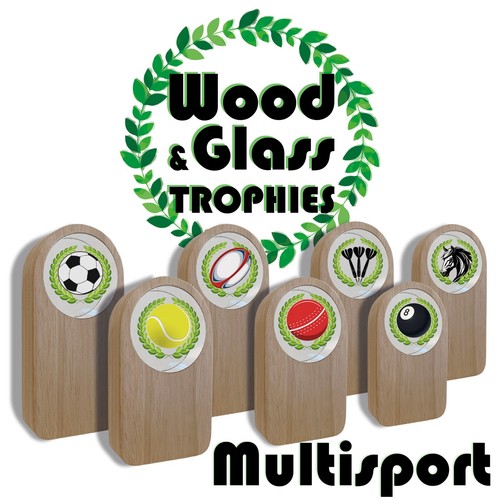 Sports award wood - award, glass