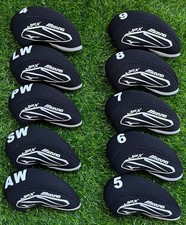 10Pcs Mizuno JPX Club Golf Iron Head Covers Headcovers Neoprene Black