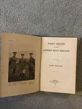 SHORT HISTORY of the LONDON RIFLE BRIGADE 1916 small HB pub. Gale & Polden