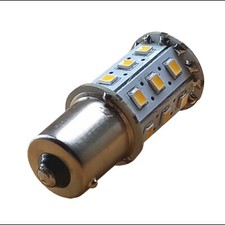 BA15S 24SMD 12v 24v (10-30v) DC 4.8W Warm White LED Bulb Caravan Boat 2005