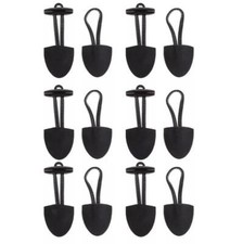 6 Pairs PU Leather Horn Toggle