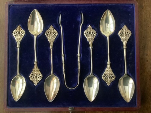 Antique silver art nouveau - art,