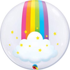 Rainbow clouds deco bubble - rainbow,