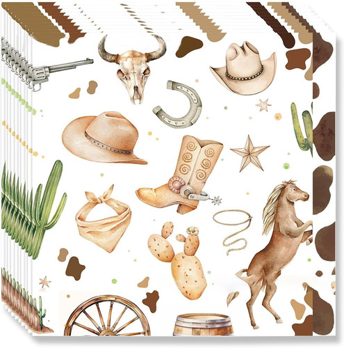 Pcs cowboy party napkins - cowboy,