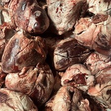 Frozen Lamb Heart Chunks. Hand Cut. 100% Natural