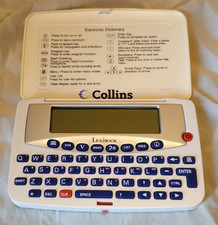 Working Collins Electronic Pocket Dictionary Lexibook DL601GB