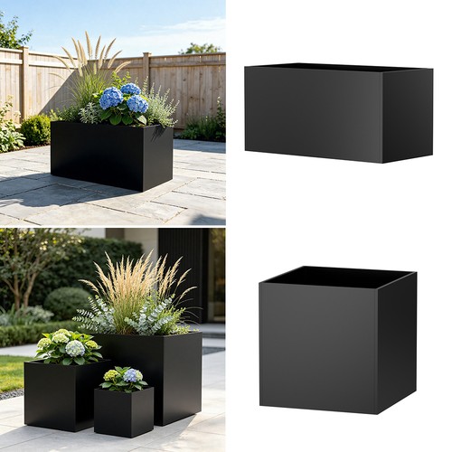 Metal garden planter box large - planter,