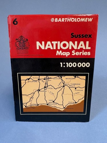 Vintage bartholomew sussex map - vintage,