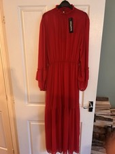 Red Boohoo Maxi Dress Vintage