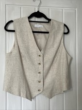 Ladies Primark Waistcoat Size L Beige Marl. BNWOT.
