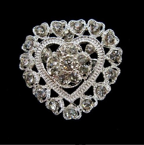 Silver tone small - tone, heart