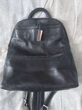 Pelle Studio Wilson’s Leather Backpack Black Organizer Purse Vintage 25x22x9cm