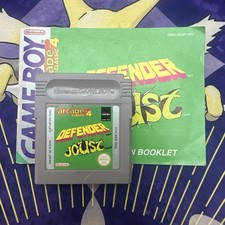 Nintendo Gameboy Arcade Classic 4 Defender & Joust PAL Game w/ Manual (Tested)