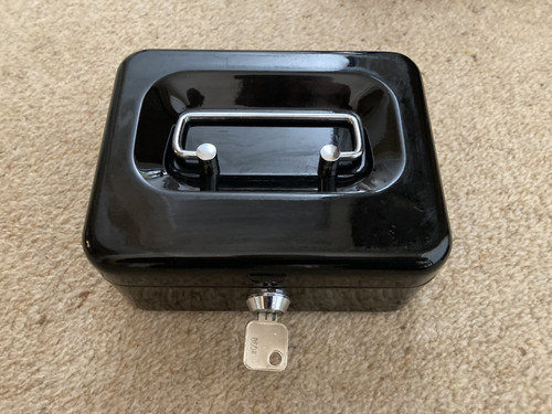 Metal cash box money bank - cash,