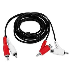 1.8M Metre TWIN 2 x RCA Phono PLUG to PLUG Stackable Y Splitter Lead Cable 2 Way