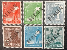 Germany Berlin 1948 6 x stamps mint