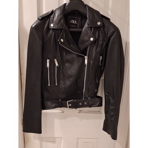 Zara black sheep leather - sheep, biker
