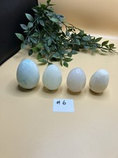 Vintage Carved Marble Fossil Stone Egg - 6cm Eggs #6 Lot  Of  4 Stone Eggs