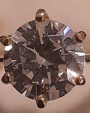 QVC 14 carat Gold & Diamonique CZ Solitaire Ring Size k. stunning!