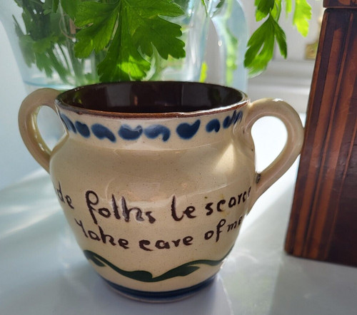 Torquay ware motto pot - motto,