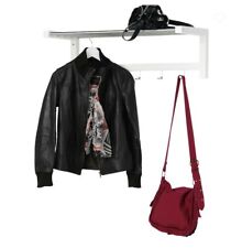 **NEW** IKEA "TJUSIG" HAT RACK-SHELF w/HOOKS-Storage & Organization-WHITE-31"