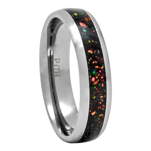 Tungsten ring with australian - tungsten,