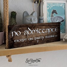 LOTR No Admittance... Party business Metal Sign Wall Plaque  Fellowship Rings SM