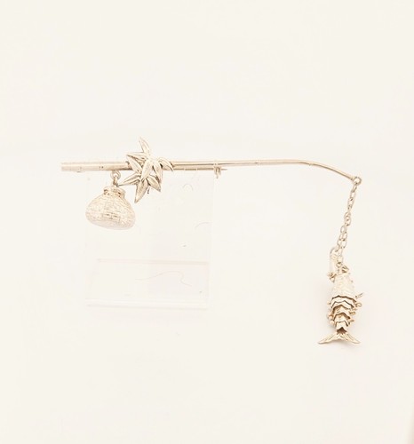 Sterling silver antique bamboo