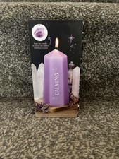 Calming Crystal Candle with Rough Amethyst