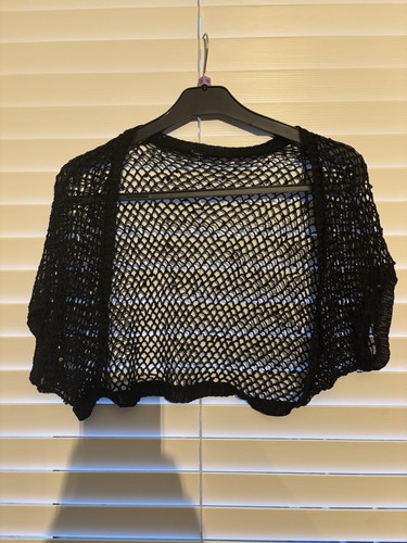Black shrug with sequin detail - shrug,