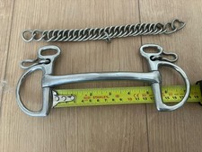 Kimblewick 5 Inch Stainless Steel Mullen Mouth Plus Curb Chain