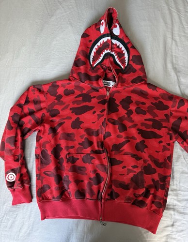 Bathing ape red camo hoodie - bathing,