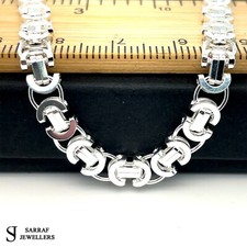 5mm Flat Byzantine Chain 925 Sterling Silver Solid Necklace 18" 20" 22" 24" New