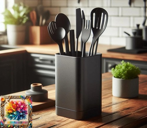 Kitchen utensil holder square - holder, "square