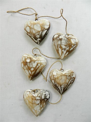 Wooden hanging heart - wooden, wall