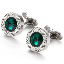 Silver Cufflinks Circular