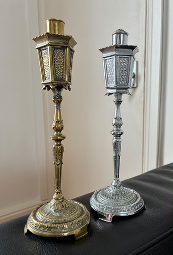 Antique table lighter lamp - table,