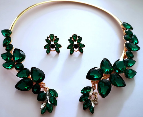Nice emerald green - emerald-green, rhinestone