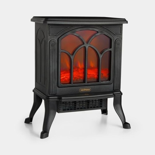 Vonhaus 1500w black stove - vonhaus,